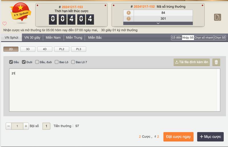 Cách Chơi Lotto Tốc Độ Tại 79King Thắng Lớn 4 Bước 3: Lựa Chọn Con Số Để Cược