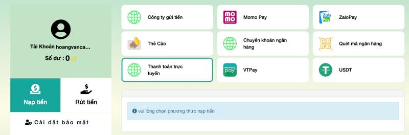 Hướng Dẫn Nạp Tiền Tại 79King An Toàn, Đơn Giản 2 Tổng Hợp Các Phương Thức Nạp Tiền 79King